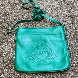 Green Leather Crossbody Bag